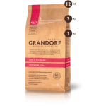 Grandorf-сухой низкозерновой корм класса холистик, ягнёнок с рисом для взрослых собак средних пород